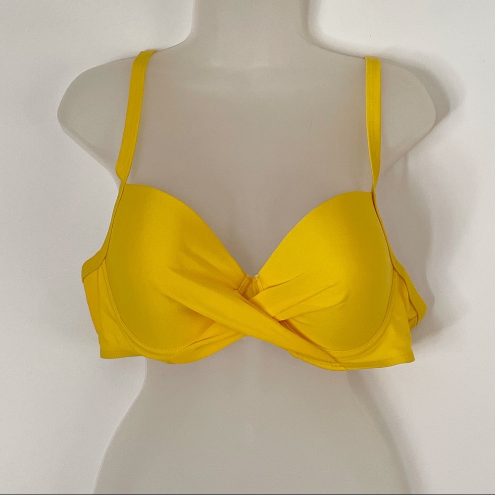 SHEIN Yellow Bikini Top